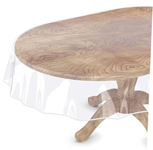 Clear oval table cover - clear,