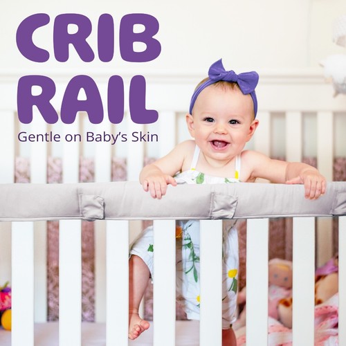 Baby crib rail cover protector - crib,