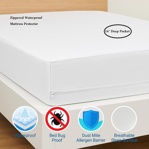 Zippered mattress cover - mattress,