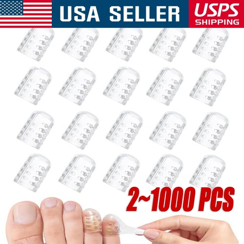 1000 pcs clear silicone - clear, toe