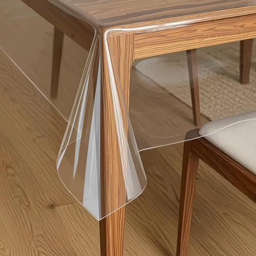 Clear plastic table cover - clear,